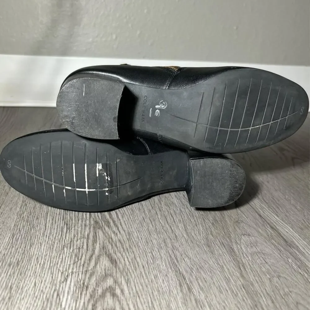 Cole haan black leather ankle Boots